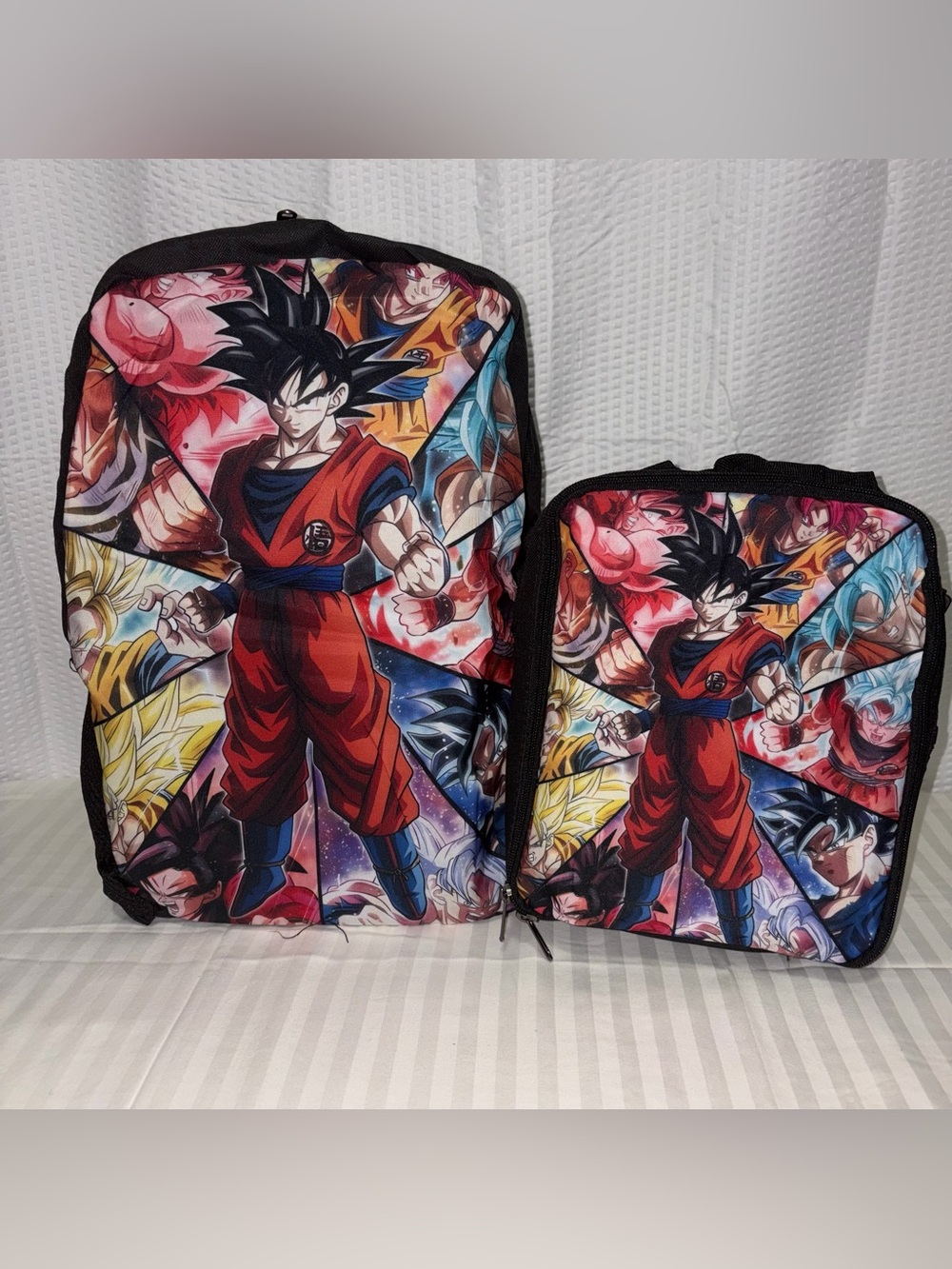 New! Dragon Ball Z Goku Graphic Backpack Set